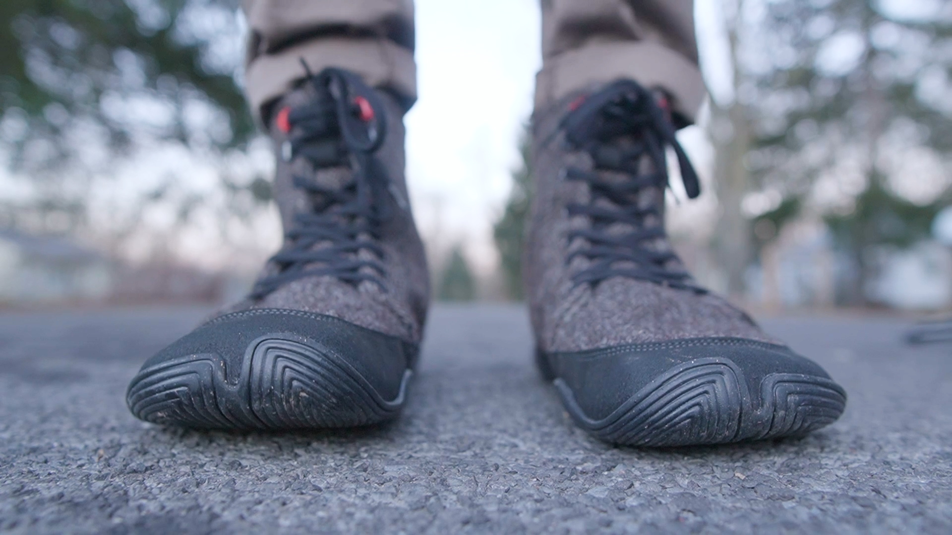 Wildling North Wolf Winter Barefoot Boots Front Road