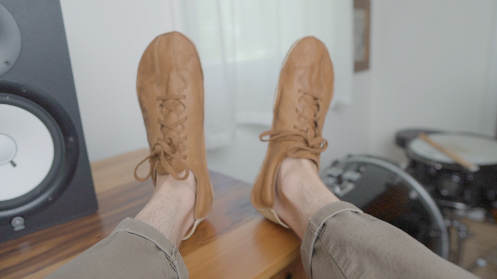 Vivobarefoot Sensus Review Feet On Desk Pov