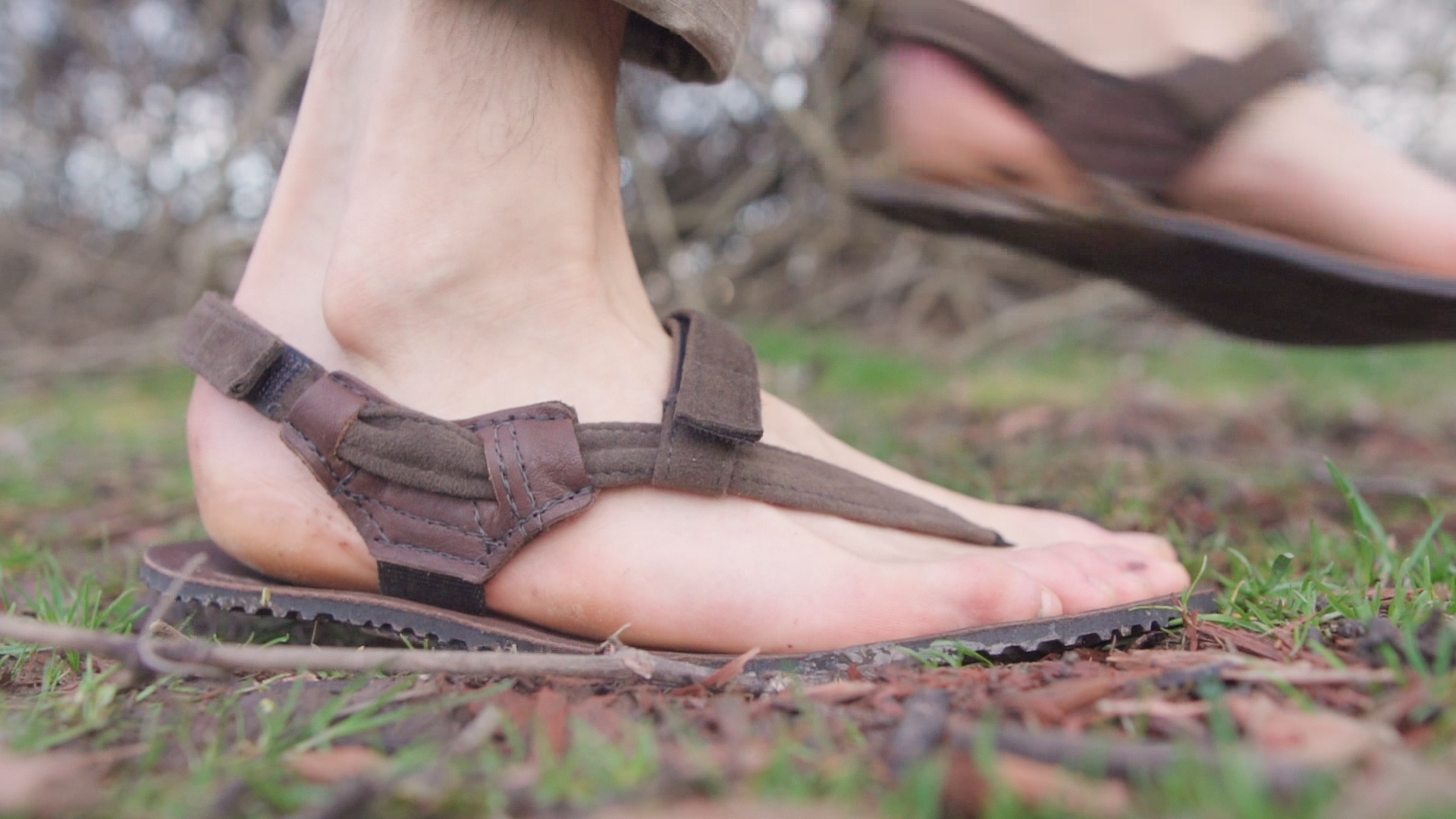 Toetem Alpha Blackbear Barefoot Sandals Review Side Hiking Trail