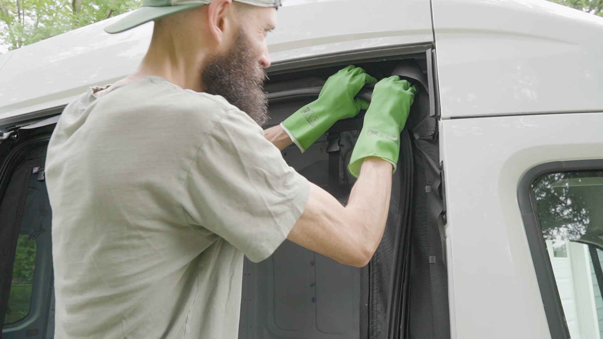 The Bug Wall Van Life Screen Review Diy Install Replace Trim Corner Tight